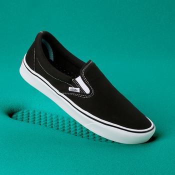 Vans Comfycush - Miesten Slip-on kengät - Mustat/Valkoinen